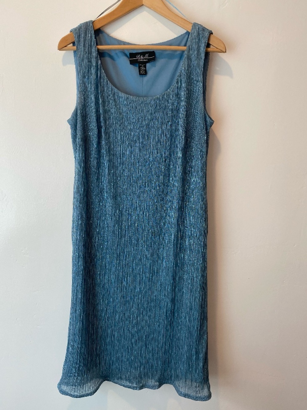 R&M Collection Blue Sparkle Party Dress Women's Size 14 Formal Cocktail Evening
